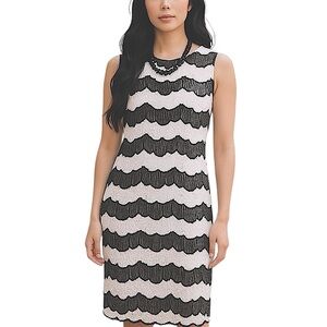 Eva Mendes Black & White Laced  Dress  Sz 2